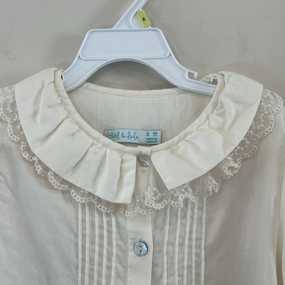Abel & Lula Girls Matching Set Skirt White Long Sleeveless Top. Pleaded Skirt - Picture 4 of 11